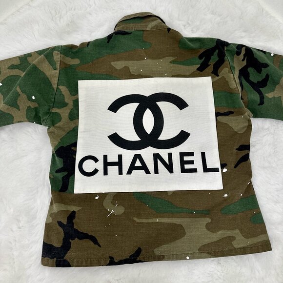 Other - Camo Jacket with Graphic Back Patch